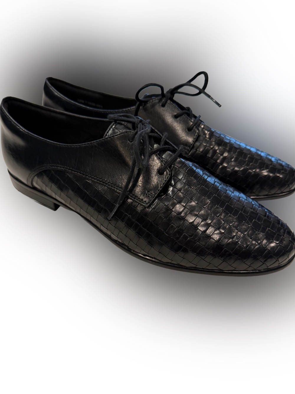 Trotters Lizzie Women’s Herringbone Black Oxford Shoes Lace Up 12M NEW